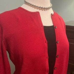 Very Pretty Red Ann Taylor Cardigan